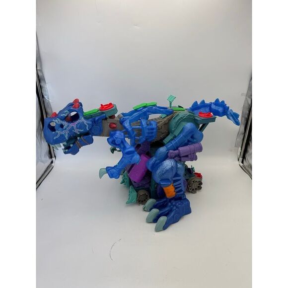 Fisher-Price Imaginext Ultra T-Rex Blue Ice Dino 2015 Mattel Light/Sound - Picture 1 of 12